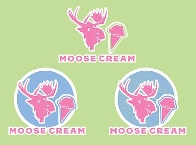 Moose Cream animal illustration animals branding design funny humor illustration moose practice vector