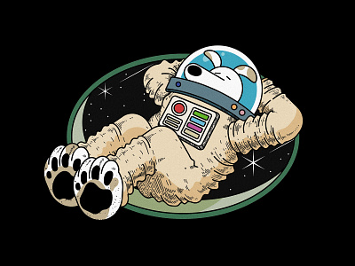 Space dog lying