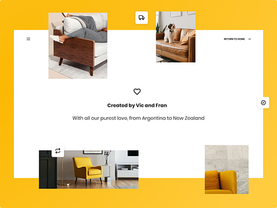 Home&We - About us Page about us design ecommerce figma furniture interactions product design ui webflow