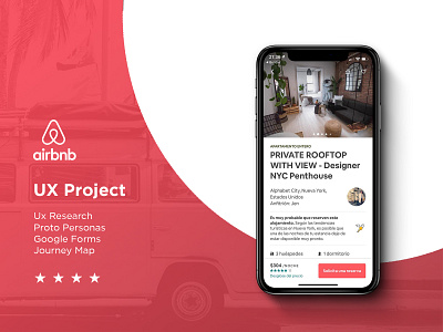 UX | Airbnb app design illustrator interaction design journey map photoshop proto personas ux ux research web website