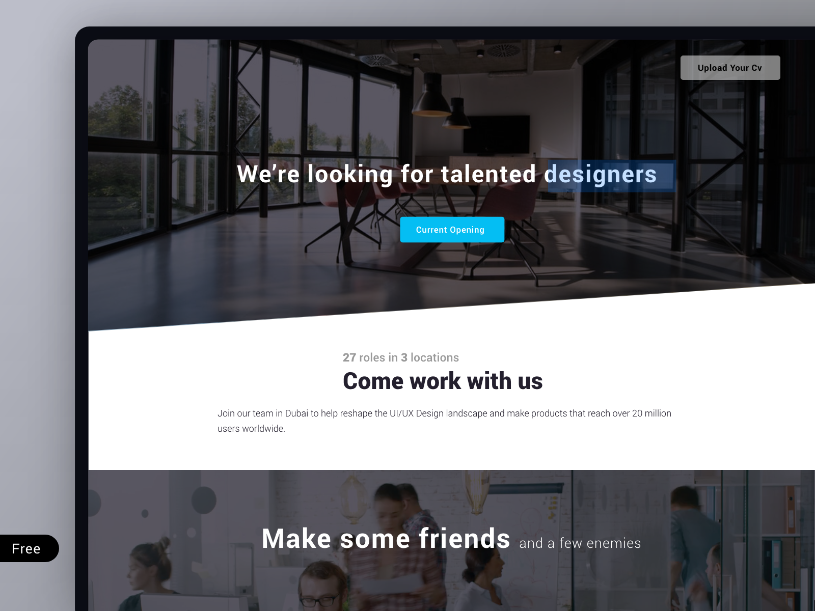 Career Page Design Free Template by Mazen Pacha on Dribbble Career Page Design Free Template by Mazen Pacha on Dribbble