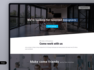 Career Page Design Free Template career careers page freebie ui webdesign