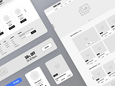 E commerce Wireframing Kit