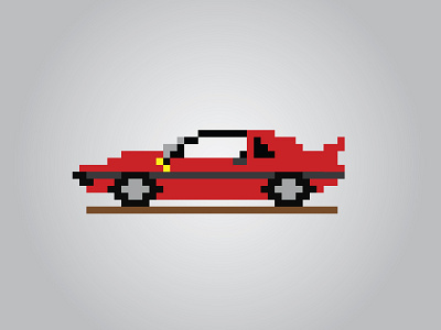 8 Bit Ferrari 2 by Mazen Pacha on Dribbble