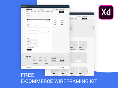 E-commerce Wire-framing Kit (Free download)