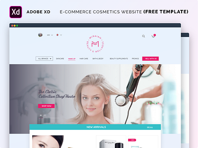 E-commerce Cosmetics Website (3 FREE TEMPLATE) cosmetic e commerce free freebie webdesign