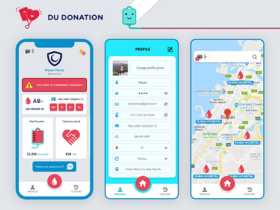 Du Donation Mobile App mobile design mobile ui uiux