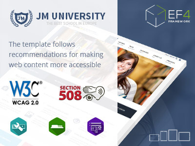 JM University - school Joomla template