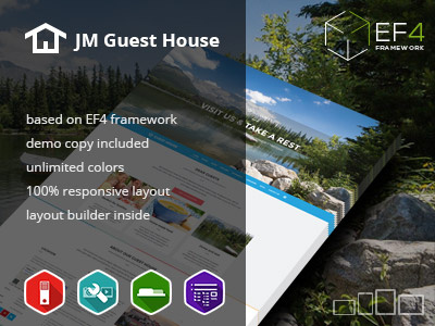 JM Guest House - website for a hotel, hostel or guest house guest house design hotel design motel design