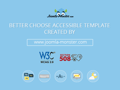 Better buy accessible template created by Joomla-Monster team. accessible template section508 wcag