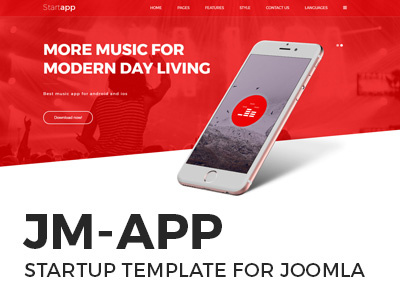 Startup & product presentation Joomla template