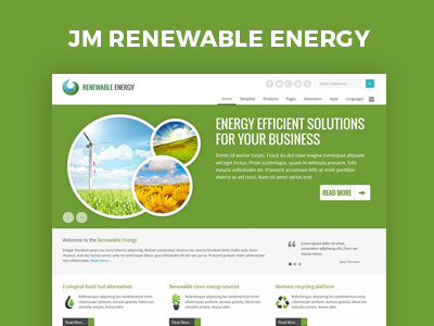 Renewable Energy Joomla template catalog template design joomla template renewable energy ui ux wcag web