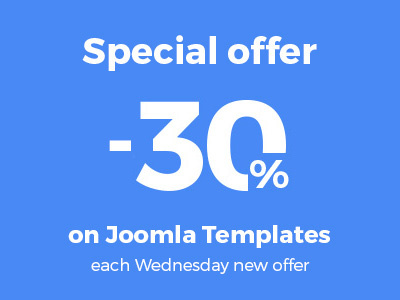 -30% on Joomla Templates design discount joomla web