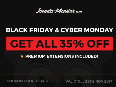 Black Friday Joomla templates sale is running.
