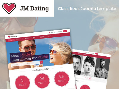 Dating - classifieds Joomla template classified ads dating design joomla template ui ux web