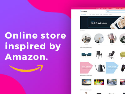 eCommerce website template inspired by Amazon