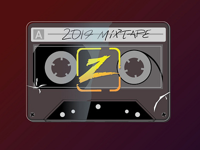 The Z Radio 2019 Mixtape casette illustration ministry mixtape radio