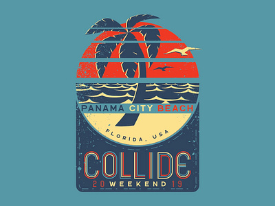 Collide Weekend 2019 christian florida illustration jesus ministry palm tree panama city summer sunset waves weekend