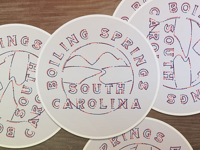 Hometown Sticker bleeding dribbbleweeklywarmup hometown offset sc southcarolina stencil sticker