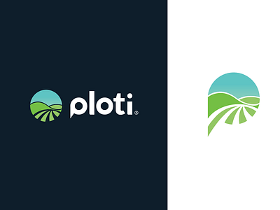 Ploti field icon land logo p ploti trajlov