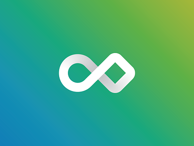 Loop circle design endless graphic green logo loop square symbol trajlov