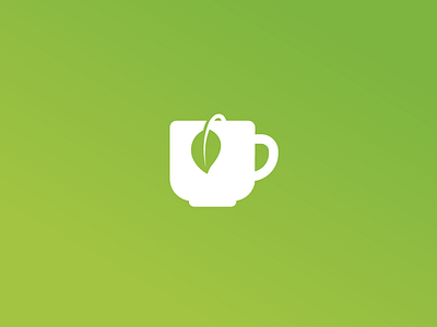 Tea cup green icon leaf leaves logo mug plant tea teacup trajlov