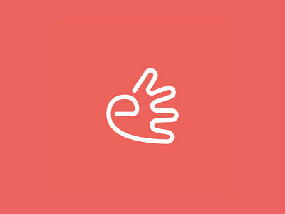 e4 e4 fingers four hand handset icon letter lettering logo logo a day logotype symbol trajlov