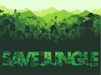 Save The Jungle icon illustrator jungle landscape logo nature symbol
