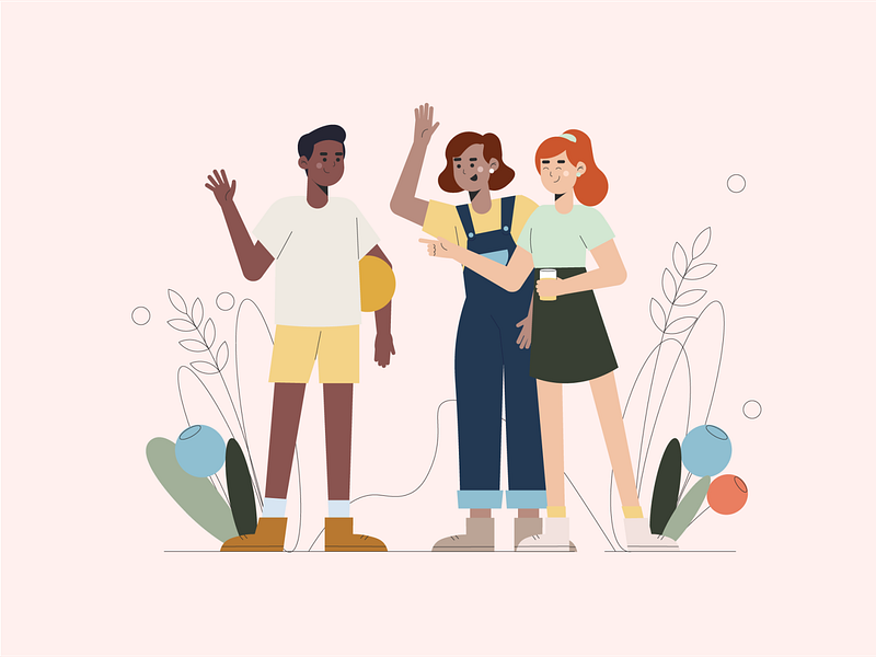 Friends by Kate Lisogor on Dribbble