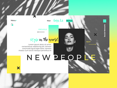 NewPeople art design green shop site ui ux web yellow