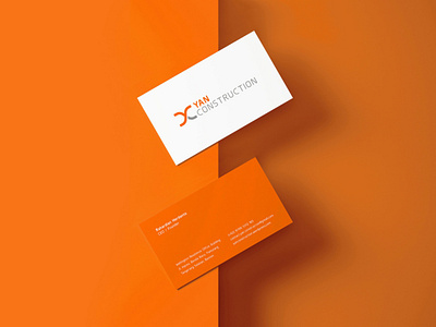 Yan Construction Business Card brand identity branding construction design graphic design icon identity design logo logomark logotype