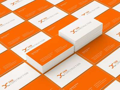 Yan Construction Business Card brand identity branding construction design graphic design icon identity design logo logomark logotype