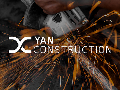 Yan Construction Logo brand identity branding construction design graphic design icon identity design logo logomark logotype