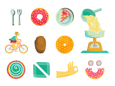 It's Okay To Eat Donuts! Digital Illustration design design assets digital art digital illustration donut donuts graphic design texture textured vector vector