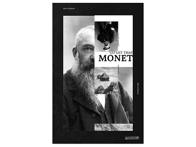 Morning practice no. 29 composition daily design graphic design illustration layout monet poster practice typography