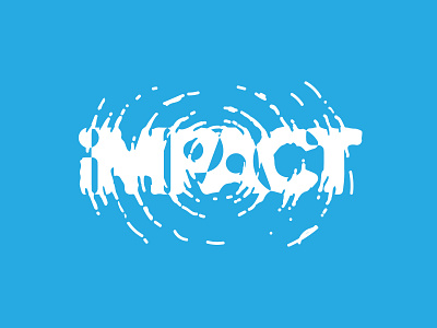 Impact logo branding design icon illustration logo typography vector