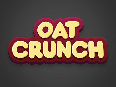 Oat Crunch cornflakes crunch lettering oat packaging playful typography