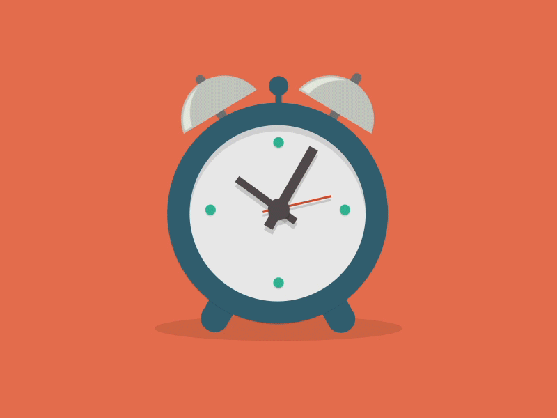 Alarm Clock [GIF] after alarm animated clock effects flat gif icon smooth vector