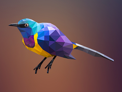 Geometric Tropical Bird abstract colorful geometry illustration illustrator vector