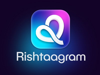 Rishtaagram logo Exploration app icon branding design design agency e letter logo flat heart app heart logo heart symbol identity design illustration logo logo design r letter r letter logo r logo r mark symbol symbol design symbol icon