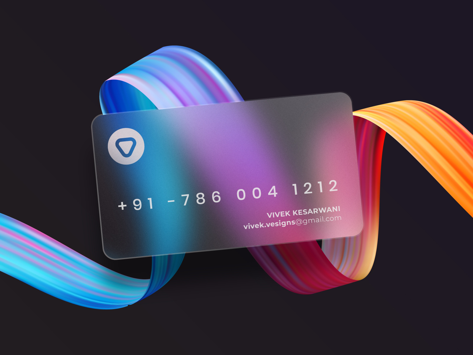 Glass Business Card Design by Vivek Kesarwani on Dribbble