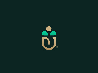 U + Plant Monogram branding design design agency flat icon identity design illustration logo monogram monogram design monogram letter mark monogram logo nature symbol symbol design symbol icon u letter u logo u symbol vector