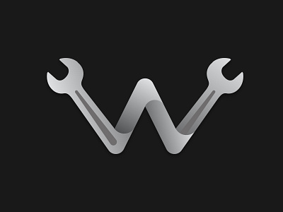 Wrench + W concept branding icon identity design illustration logo symbol symbol icon w icon w letter w letter logo w logo w symbol wrench wrench icon wrench logo