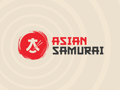 Asian Samurai Food Logo Concept