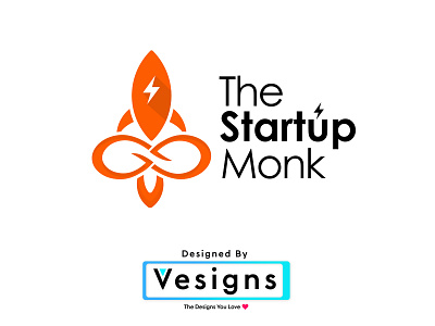 The Startup Monk logo branding design design agency flat graphic graphic design icon identity identity design illustration logo logo 3d logo a day symbol symbol design symbol icon typo logo typogaphy