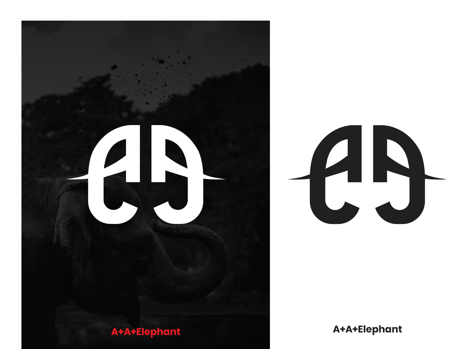 A And Elephant Logo Concept By Vivek Kesarwani On Dribbble