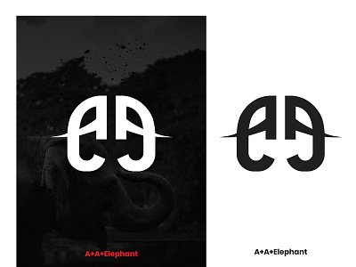 A and Elephant Logo Concept