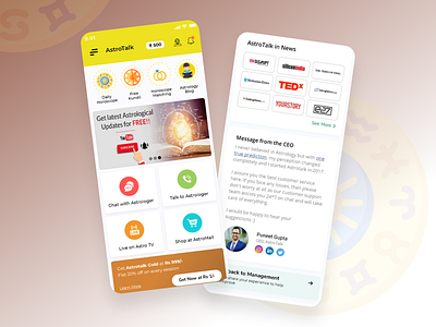 Astrologer App Ui Improvement (Sample Only) app appdesignui appdesignux appuidesign appuiux branding design icon illustration logo modernuidesign ui uiuxdesign ux vector