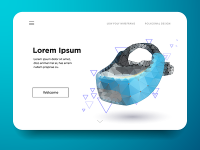 [Low poly wireframe] virtual reality glasses future glasses hello hey hi low poly low poly wireframe ui ux virtual reality wireframe