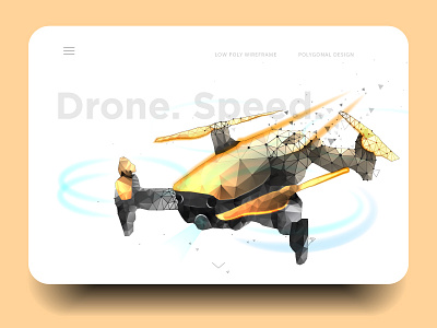 Drone low poly wireframe mesh banner drone hello low mesh new poly web wireframe